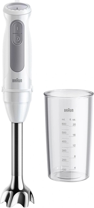 Attēls no Braun | Hand Blender | MQ50001MWH | Hand Blender | 1000 W | Jar material BPA free | Jar capacity 0.6 L | White