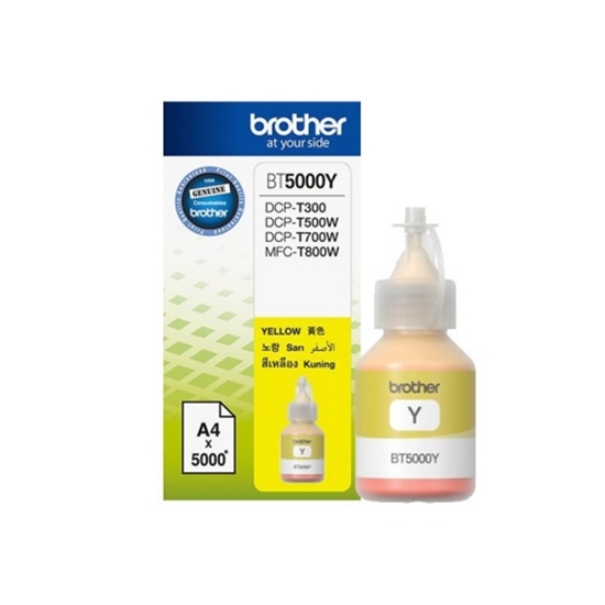 Picture of BT-5000Y Dzeltenās krāsas tintes pudele, 5000 lapām ( DCP-T300/500W)