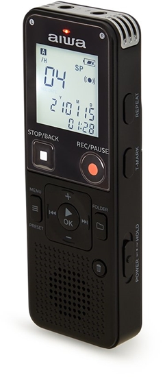 Изображение Dyktafon AIWA cyfrowy rejestrator gosowy 16 GB czarny DVR-A600 DVR-A600 (8435256811001)