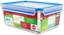 Picture of Emsa CLIP & CLOSE food storage container 3.7 liters (transparent/blue, rectangular, with drip tray)