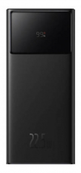 Изображение Powerbank Baseus Baseus Star-Lord Digital Display Fast Charge Power Bank 30000mAh 22.5W BlackWith Simple Series Charging Cable USB to Type-C 3A 0.3m BlackOverseas Edition