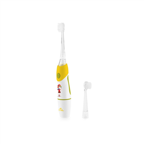 Picture of ETA Toothbrush | Sonetic ETA071090050 | Battery operated | For kids | Number of brush heads included 2 | Number of teeth brushing modes 1 | Yellow/White