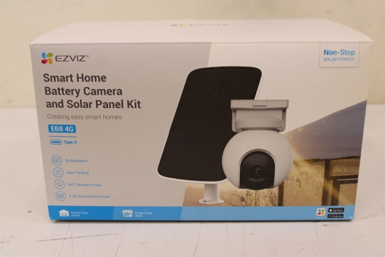 Изображение EZVIZ SALE OUT. CS-EB8 4G IP Camera + CS-CMT-Solar Panel-E bundle Kit | 4G IP Camera + CS-CMT-Solar Panel-E bundle Kit | CS-EB8 | 33 month(s) | Dome | 3 MP | 4mm | IP65 | H.264/H.265 | NO ORIGINAL PACKAGING, SCRATCHES ON TOP
