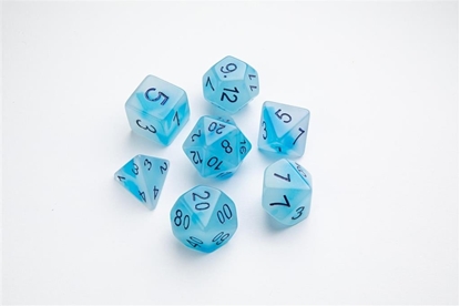 Attēls no Gamegenic Glow Series - RPG Dice Set - Icy Crumbs