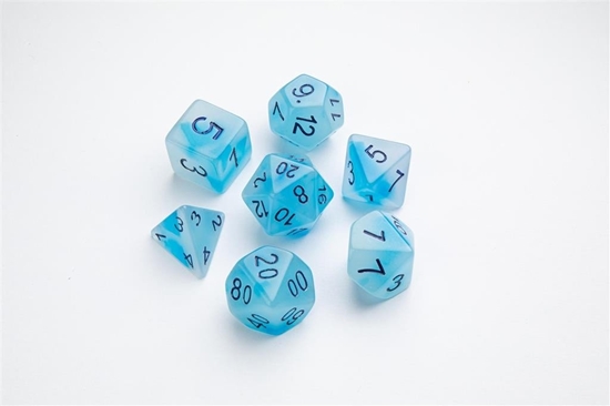 Picture of Gamegenic Glow Series - RPG Dice Set - Icy Crumbs