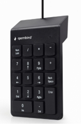 Изображение Gembird USB numeric keypad Black slim