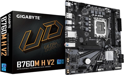 Изображение Gigabyte B760M H V2 1.0 Motherboard Intel LGA1700 / B760 / DDR5 / 2×DIMM / microATX