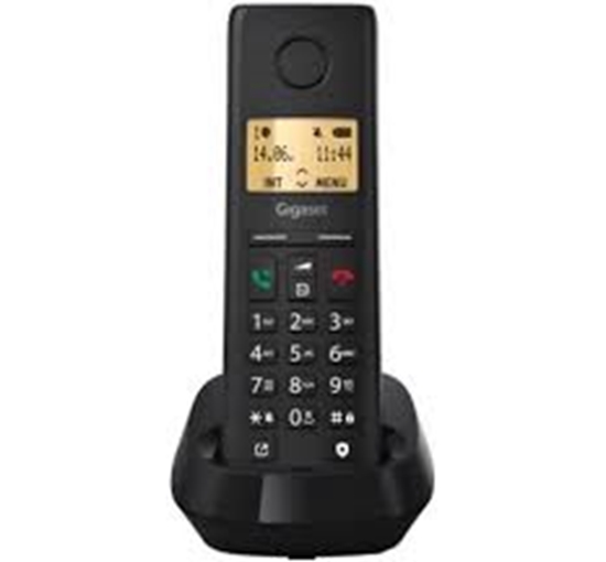 Изображение GIGASET WIRELESS PHONE BASIC 100 BLACK (S30852-H3206-D201)