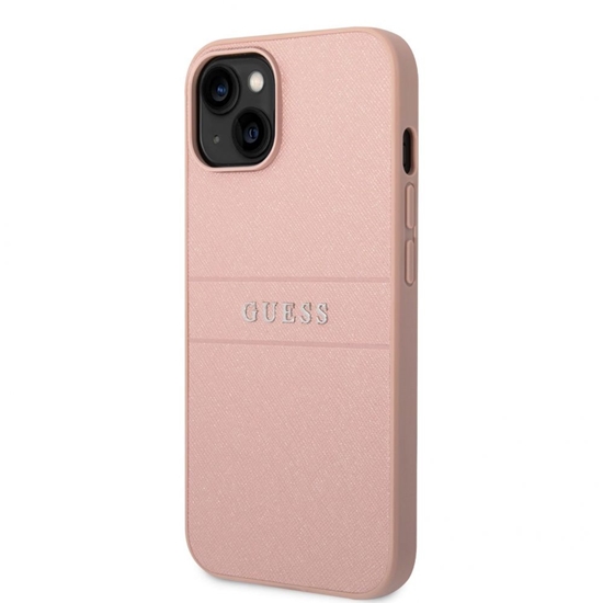 Picture of Guess - Guess PU Leather Saffiano Case for iPhone 14 Plus Pink