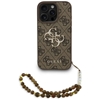 Picture of Guess PU 4G Metal Logo Strap Case for iPhone 16 Pro Brown