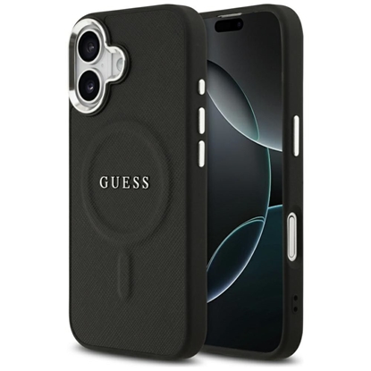 Изображение Guess Apple iPhone 17 PU Saffiano MagSafe Case Black