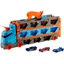 Picture of Hot Wheels 2-in-1 Racetrack Transporter Toy Vehicle (Blue/Orange)