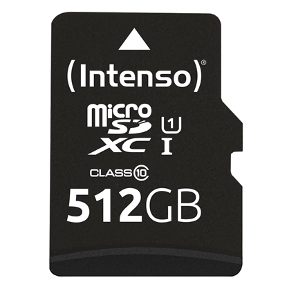 Attēls no Intenso microSDXC Cards    512GB C10 UHS-I Premium + Adapter