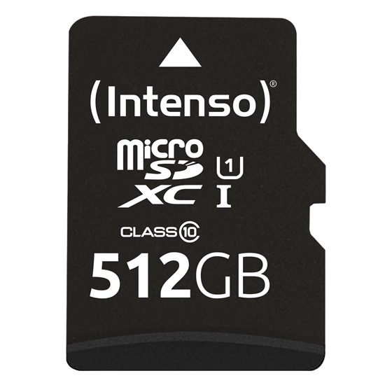 Picture of Intenso microSDXC Cards    512GB C10 UHS-I Premium + Adapter