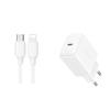 Picture of Joyroom Joyroom JR-TCF20 USB-C PD 20W network charger - white + USB-C / Lightning cable 1m