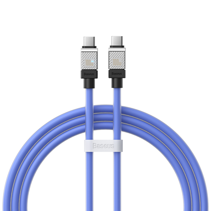 Attēls no Kabel USB Baseus USB-C - USB-C 1 m Niebieski (CAKW000203)