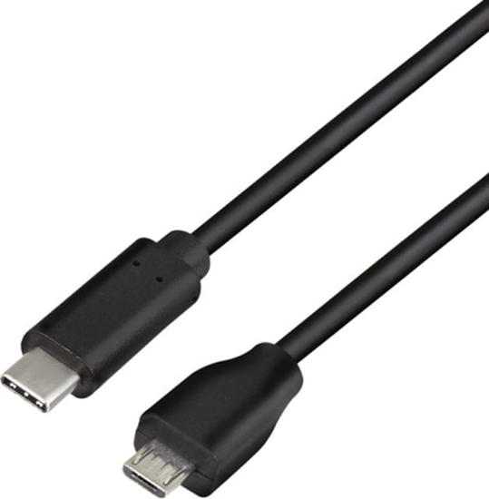 Изображение Kabel USB LogiLink USB-C - microUSB 0.5 m Czarny (CU0196)