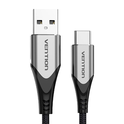 Attēls no Kabel USB Vention Kabel USB 2.0 A do USB-C Vention CODHF 3A 1m szary