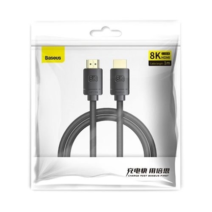 Attēls no Kabelis Baseus HDMI Male - HDMI Male Black 1m 8K
