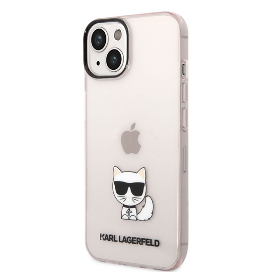 Picture of Karl Lagerfeld - Karl Lagerfeld Choupette Logo Case for iPhone 14 Plus Pink