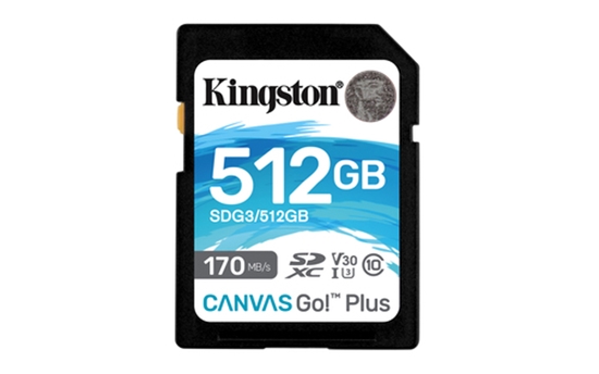Изображение KINGSTON 512GB SDXC Canvas Go Plus 170R (Atv. iepak.)