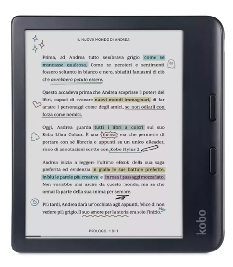 Изображение Czytnik Kobo Libra Colour czarny + Stylus 2 (N428-KU-BK-K-BU)