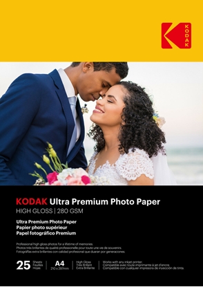 Attēls no Kodak Ultra Prem Photo 280g 10.4 Glossy A4x25