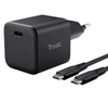 Изображение Lādētājs Trust Maxo Ultra-small 65W GaN USB-C Black + 2m cable