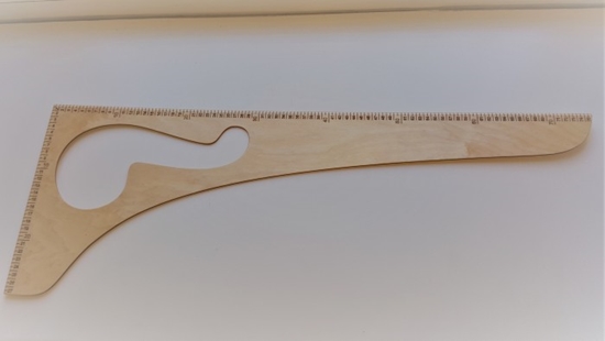 Picture of Lineāls auduma mērīšanai stūris 0.75m*0.27m