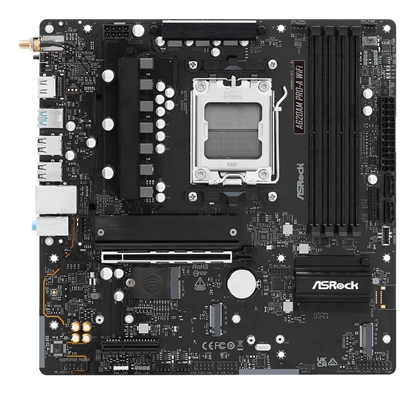 Изображение Mainboard|ASROCK|AMD A620A|micro ATX|RAM DDR5-SDRAM|2xSlots|Wi-Fi Yes|Bluetooth Yes|1xPCI Express x4 slots|A620AMPRO-AWIFI