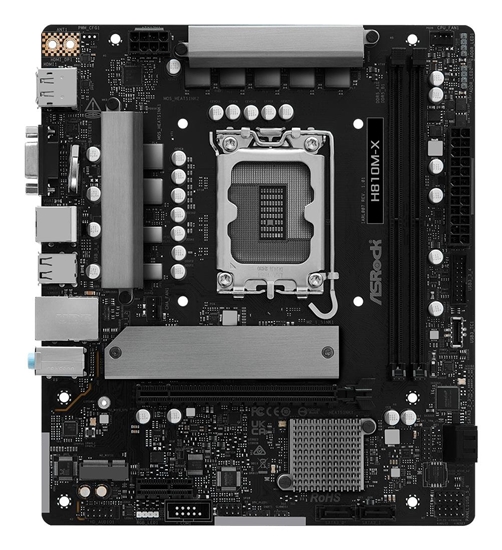 Picture of Mainboard|ASROCK|Intel H810|LGA1851|Micro-ATX|Memory DDR5|Memory slots 2|H810M-X