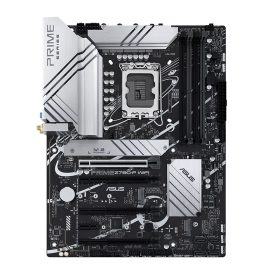 Picture of Mainboard|ASUS|Intel Z790|LGA1700|ATX|Memory DDR5|Memory slots 4|1xPCI-Express 3.0 1x|3xPCI-Express 4.0 16x|1xPCI-Express 5.0 16x|3xM.2|1xHDMI|1xDisplayPort|4xUSB 2.0|3xUSB 3.2|1xUSB-C|1xPS/2|1xRJ45|3xAudio port|PRIMEZ790-PWIFI