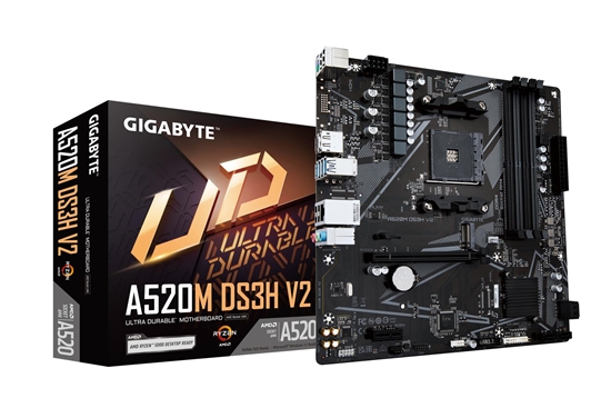 Picture of Mainboard|GIGABYTE|AMD A520|SAM4|Micro-ATX|Memory DDR4|Memory slots 4|A520MDS3HV2