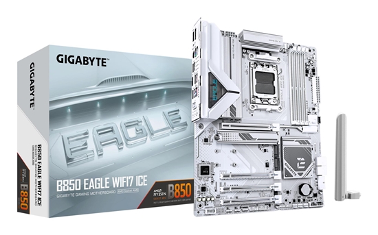 Picture of Mainboard|GIGABYTE|AMD B850|SAM5|ATX|Memory DDR5|Memory slots 4|B850EAGLEWF7ICE