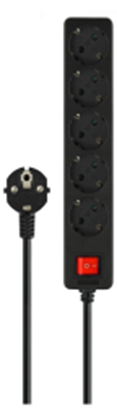 Picture of Pagarinātājs Savio Schuko Power Strip 5 sockets 5m