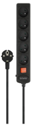 Picture of Pagarinātājs Savio Surge Protection Power Strip 5 sockets 1.8m