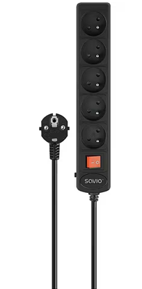 Picture of Pagarinātājs Savio Surge Protection Power Strip 5 sockets 3m