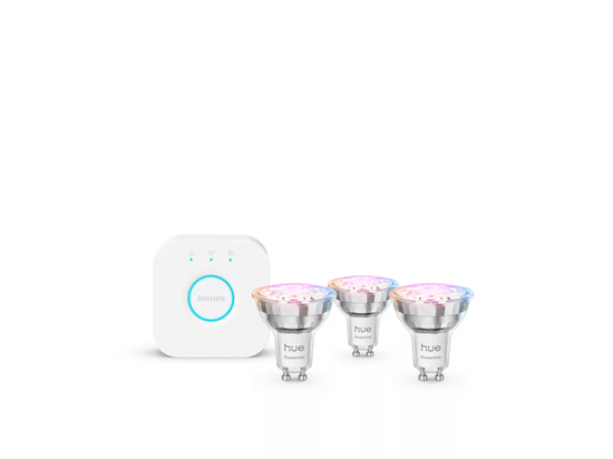 Picture of Philips Hue E WCA 345 GU10 3kit EU | GU10 | 3 W | 16 million colors, White and colored light