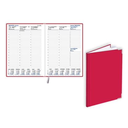 Изображение Plānotājs 2026.gadam EKO Prestige A5, nedēļa, balacron, sarkans