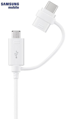 Picture of Samsung EP-DG930DWE USB 2in1 Combo USB-C & Micro USB Data & Charging Cable 1.5m (OEM)