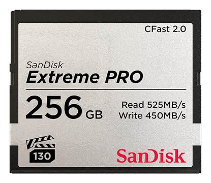 Attēls no SanDisk CFAST 2.0 VPG130   256GB Extreme Pro     SDCFSP-256G-G46D