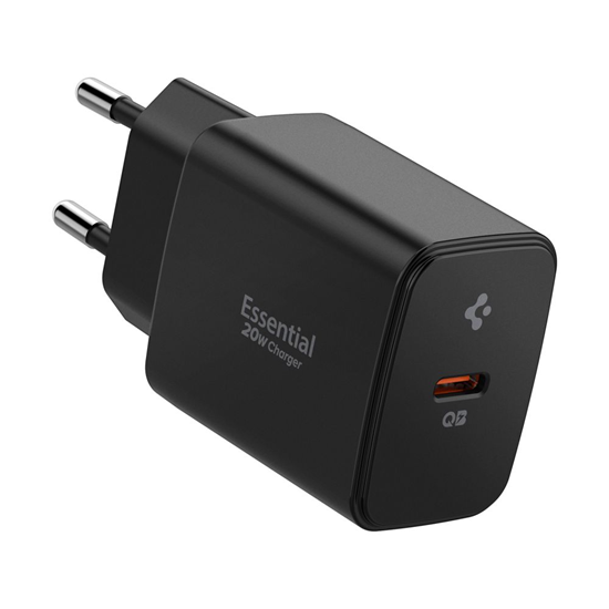 Picture of SPIGEN ESSENTIAL EE201EU 1-PORT NETWORK CHARGER 20W BLACK