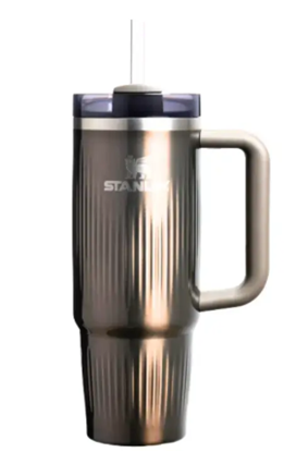 Изображение Stanley The Quencher H2.0 Fluted Thermos mug with straw 0.89L Metallic brown