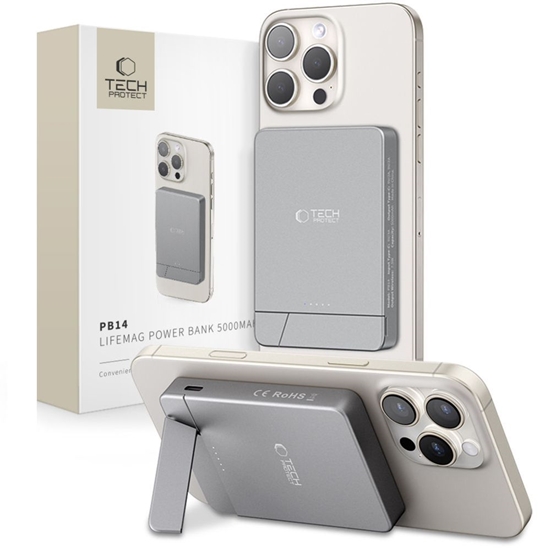 Picture of TECH-PROTECT PB14 LIFEMAG MAGSAFE POWER BANK 5000MAH SPACE GREY