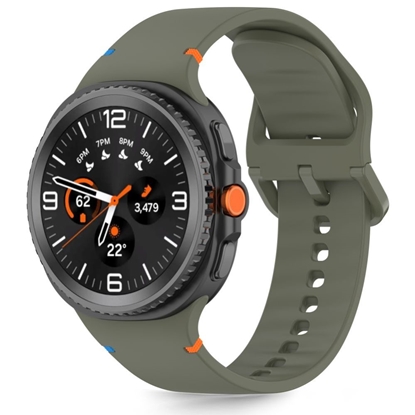 Attēls no TECH-PROTECT SILICONE SAMSUNG GALAXY WATCH 8 / CLASSIC (40 / 44 / 46 MM) ARMY GREEN