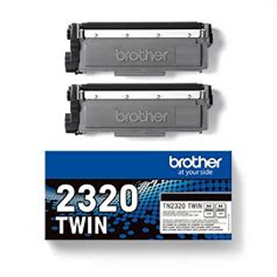 Изображение TN-2320TWIN Toneru komplekts 2 x2`600 lapām (HL-L2300, DCP-L2500, MFC-L2700)
