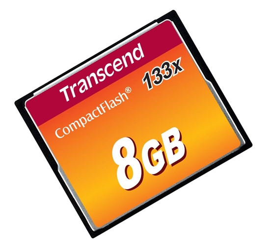 Picture of MEMORY COMPACT FLASH 8GB/133X TS8GCF133 TRANSCEND