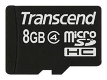 Picture of MEMORY MICRO SDHC 8GB/CLASS4 TS8GUSDC4 TRANSCEND