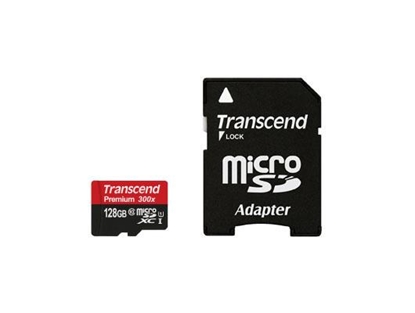 Picture of Transcend microSDXC        128GB Class 10 UHS-I 400x + SD Adapter