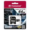 Изображение Transcend microSDXC 64GB Class 10 UHS-I U1 400x + SD Adapter
